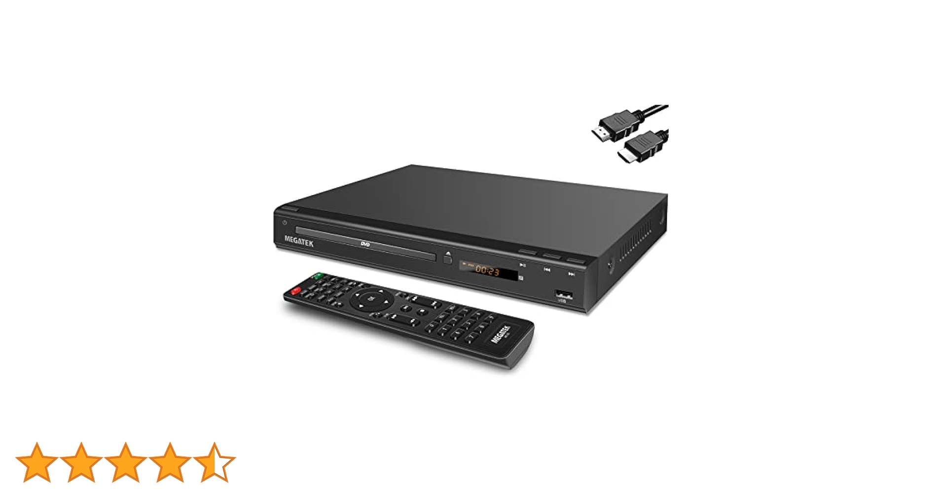 DVDプレーヤー DVD-HZ25BKS HDMI対応　リモコン付き　箱なし Amazon | Megatek(メガテック) DVDプレーヤー コンパクトDVD